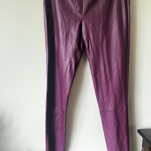 Wilfred Wine-Coloured Vegan Leather Trousers - Picture 4 of 7
